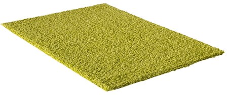 Groen hoogpolig vloerkleed of karpet