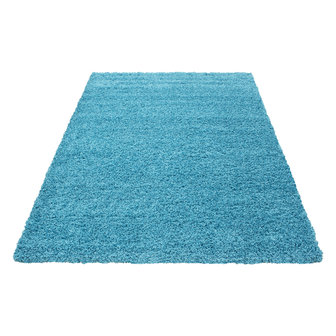 Turquoise hoogpolig vloerkleed Fair 4000/AY Turquoise