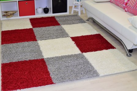 massa evenwichtig Hallo Modern rood vloerkleed | Hoogpolig rood vloerkleed - Vloerkleedoutlet