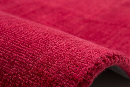 Handgemaakt vloerkleed van katoen viscose Dakar Rood