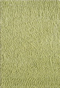 Hoogpolig groen vloerkleed Java 1100
