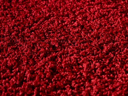 Rood hoogpolig vloerkleed of karpet Seram 1300