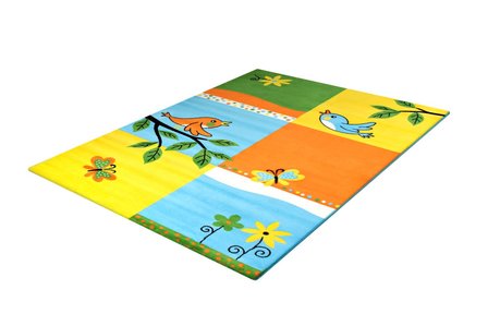 Kinder vloerkleed of karpet Adi 2103 Geel