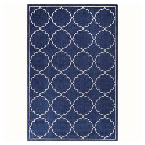 Modern vloerkleed Puorto blauw 9002