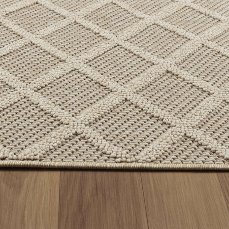 Binnen en buiten vloerkleed Flora beige 4953