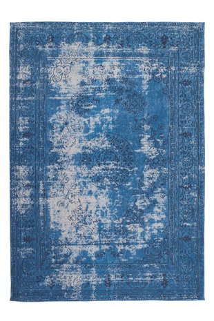 Geweven vintage vloerkleed Vintage Plus Blauw