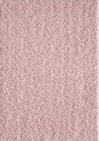 Roze hoogpolig vloerkleed of karpet Seram 1300