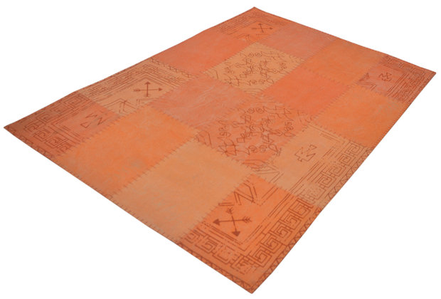 Patchwork vloerkleed Lira Multicolor oranje