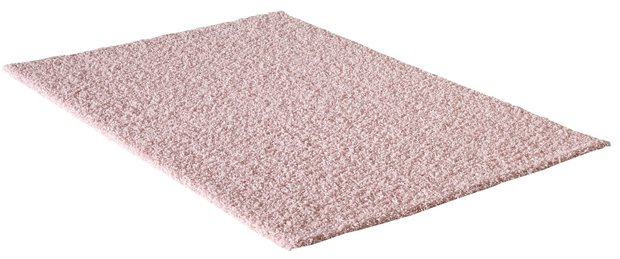 Roze hoogpolig vloerkleed of karpet