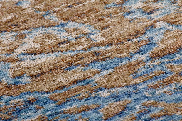 Jacquard vloerkleed Garda Multi Blauw Beige