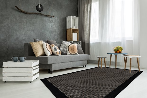 Karpet taupe Arrow voor binnen en buiten